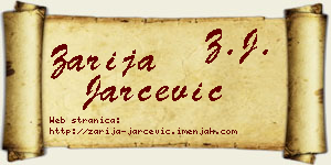 Zarija Jarčević vizit kartica